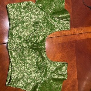 Green Floral saree Blouse